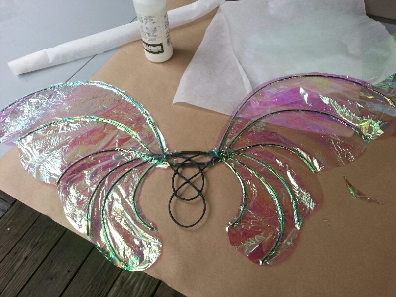 diy cellophane fairy wings